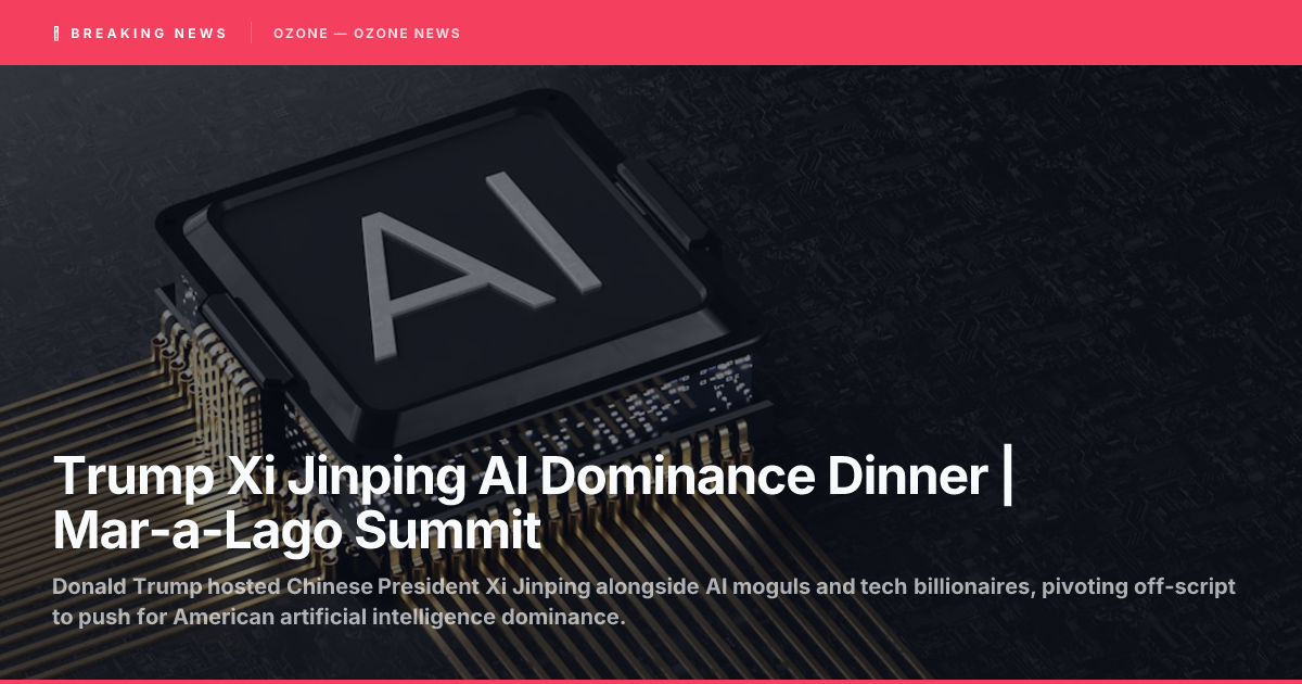 Mar-a-Lago estate representing the Trump-Xi AI dinner summit